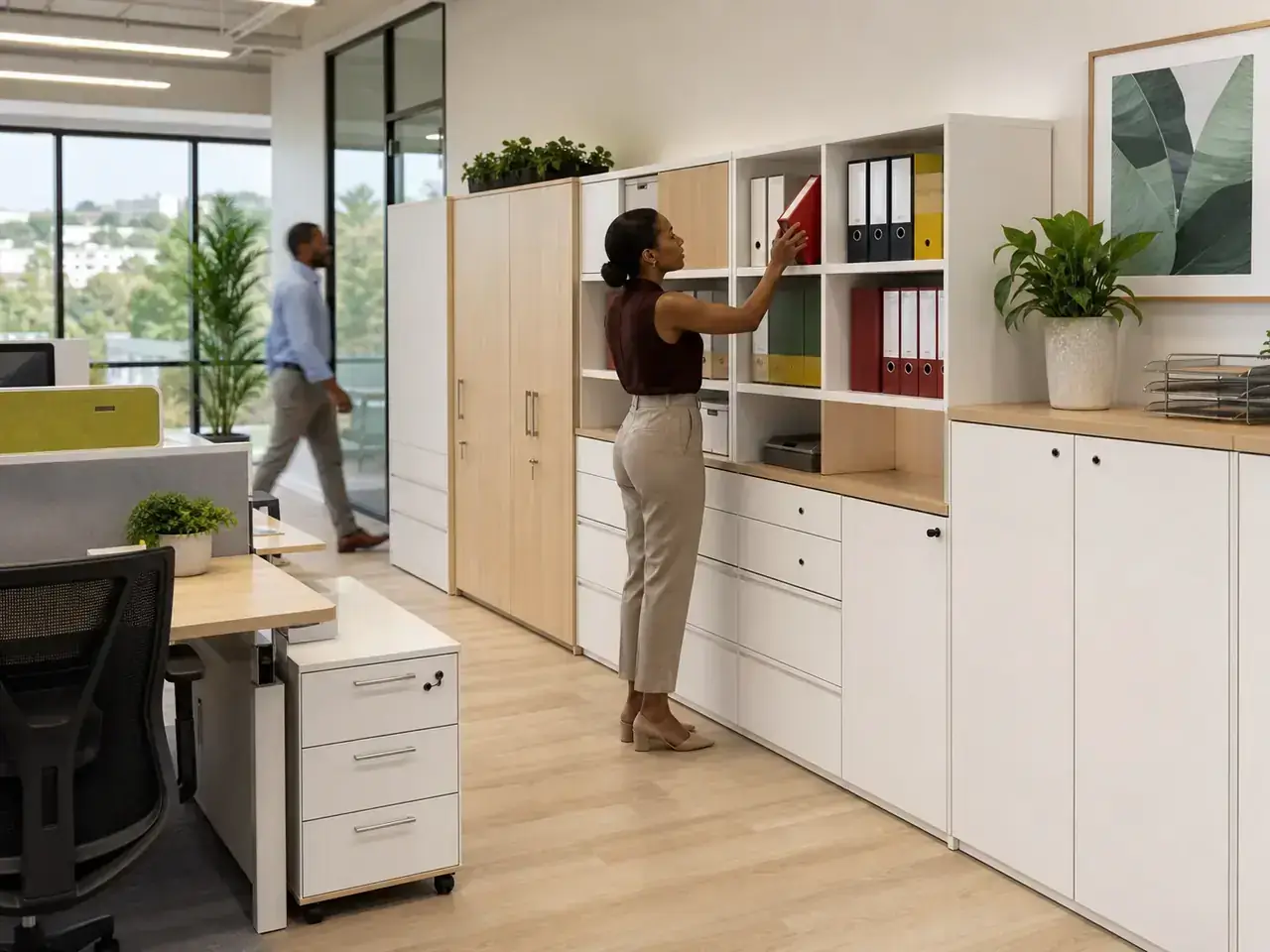 Storage solutions workspace scene