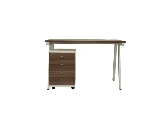48” x 24” Single Pedestal Desk Ref. DU61.48 from ETTES Office Furniture