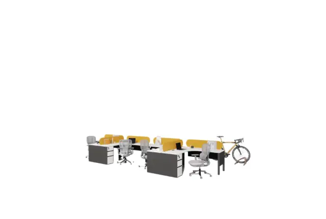 L Shaped Workstations Ref LIDO from ETTES Office Furniture